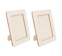 ViaGasaFamido 2 Pcs Marco de Madera de Madera Inacabada Marco de Madera Personalizable con Material de Madera para Manualidades de Bricolaje Decoración del Hogar 7.52x5.55in