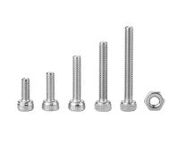 ViaGasaFamido 210 Tornillos Hexagonales, Surtido de Acero Inoxidable 304 con 5 Tamaños para Proyectos de Bricolaje y Reparación