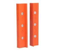 ViaGasaFamido 2Pcs Vise Bench Cubierta de Protección de Mordazas Suaves Universal ABS Múltiples Ranuras en Forma de V Potentes Protectores Magnéticos para Vise Block Drill Press Vise (6 Pulgadas)