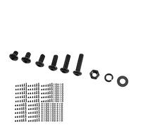 ViaGasaFamido 300 Tornillos de Cabeza Hexagonal de Acero de Aleación Negra M3, Cabeza de Botón, Kit Surtido Duradero para Uso Doméstico e Industrial (B: de botón)