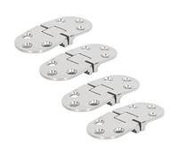 ViaGasaFamido 4pcs 66 X 30mm 316 Bisagras de Puerta de Acero Inoxidable con Orificios de Montaje, Reemplazo de Bisagra de Hoja Suelta Ovalada para Yate Marino, Estructura Flexible, Aplicación