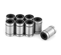 ViaGasaFamido 8 Rodamientos de Movimiento Lineal LM6UU, Rodamientos Lineales de Bolas LM6UU para Piezas CNC de Impresora 3D con Doble Sellado, 6 Mm de Diámetro Interior, 12 Mm de Diámetro