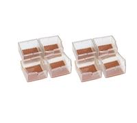 ViaGasaFamido 8 Uds. Tapas de Silla de Silicona, Cubierta de Pierna Cuadrada Transparente Antideslizante, Protector de Ruido y Arañazos para Uso Diario