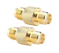 ViaGasaFamido Adaptador Coaxial Hembra a Hembra, Conectores de Metal Chapados en Oro para Dispositivos RF y Cables de TV, Perfecto para Extender Conexiones Coaxiales