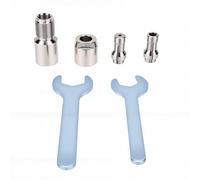 ViaGasaFamido Adaptador de Amoladora Angular a Amoladora Troqueladora de 5/8-11 a 1/4 y 1/8 Kit de Conversión de Portabrocas con 2 Llaves para Tallado de Precisión, Desbarbado, Pu