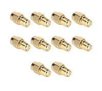 ViaGasaFamido Adaptador de Cable Coaxial RF, OFC SMA Hembra a RPSMA Hembra Conector de Cable Coaxial, Paquete de 10, 50 Ohmios, para Enrutador WiFi, Antena GPS, Receptor, Escáner, Configuración de