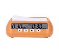 ViaGasaFamido Ajedrez Reloj Digital IR Ajedrez Juego Temporizador Multifuncional Pantalla Grande para Tablero Juego Temporizador con Bonus Delay Count Down Up (Yellow)