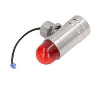 ViaGasaFamido Alarma Visual Audible Acero Inoxidable 304 Estroboscópico Acústico óptico a Prueba de Explosiones DC24V G3 Alarma Visual Audible de 4 Hilos para Advertencia de área Industrial Peligrosa