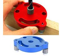 ViaGasaFamido Aleación de Aluminio Alejo de Carpintería de Carpintería Punch Guía de Perforación de Autocentrado de Auto Centrado Localizador X600-1-rojo, con Tres Guías de Perforación para 6 Mm, 8