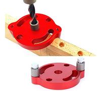 ViaGasaFamido Aleación de Aluminio Alejo de Carpintería de Carpintería Punch Guía de Perforación de Autocentrado de Auto Centrado Localizador X600-1-rojo, con Tres Guías de Perforación para 6 Mm, 8
