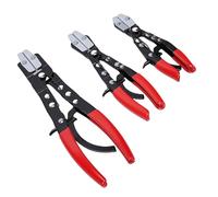 ViaGasaFamido Alicates para Manguera con Trinquete, Herramienta de Bloqueo Ajustable con Mandíbula Dentada de 8, 10 y 12 Pulgadas, con Ergonómico, para Mangueras de Disipador Térmico