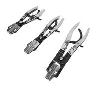 ViaGasaFamido Alicates para Manguera de Trinquete, Mandíbulas Giratorias Dentadas, Abrazadera de Bloqueo Ajustable para Línea de de Refrigerante de Radiador Automotriz, con Agarre Ergonómico