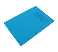ViaGasaFamido Almohadilla de Soldadura de Silicona Resistente Al Calor Azul para el Mantenimiento de la PC del Teléfono, la Alfombra de Reparación sin Deslizamiento para el Trabajo de Soldadura y la