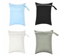 ViaGasaFamido Bolsa Seca Húmeda, Bolsa de Pañales Impermeable de TPU con Doble Compartimento, Almacenamiento Ligero Plegable para Trajes de Baño, Equipo de Gimnasio, Viajes, 11,8 X 15,7 Pulgadas