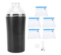 ViaGasaFamido Bomba de Bolsa de Vacío Portátil Sellador de Alimentos Eléctrico de Mano con Batería de 1200 MAh Recargable por USB para Almacenamiento de Alimentos Suministros de Impresión 3D