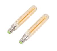 ViaGasaFamido Bombilla LED tubular 4 W E14 T20x120 mm 2300 K 2 unidades, bombillas lámpara decorativa hogar, ahorro energía, vida útil 25000 horas, luz cálida dorada