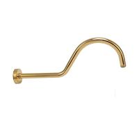 ViaGasaFamido Brazo de Extensión de Ducha de Acero Inoxidable Cepillado en Oro, Cuello de Cisne en Forma de S, Brazo Grueso con Diseño Integrado, de Extensión de la Cabeza de Ducha, 420x120