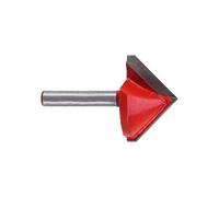 ViaGasaFamido Broca Enrutadora de Vástago 1/4, Cortador de Carpintería con Ranura en V de Aleación Sólida, Recortadora de Bordes de Grabado para Carpinteros, Vástago de 6 Mm para Corte de Precisión