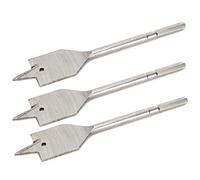 ViaGasaFamido Brocas Planas para Madera Juego de Brocas Perforadoras de Pala de Acero con Alto Contenido de Carbono 28 Mm 3 Piezas Perforación Precisa de Orificios de Madera para Carpintería