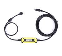 ViaGasaFamido Cable de Programación USB Sc09 Fx, 2.5M, para PLC Serie FX1S/1N/2N/3U, Material PVC, con Anillo Magnético