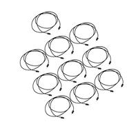 ViaGasaFamido Cable de Prueba con Conector Banana, Material de Latón, Juego de 10 Sondas Multímetro, 30VAC-60VDC, Ideal para Aplicaciones de Pruebas Electrónicas (BLACK)