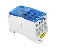 ViaGasaFamido Caja de Conexiones de Bloque de Terminales, Caja de Distribución de EnergíA Unipolar 690 V 250 A con Múltiples Puertos de Salida Ranura Combinada para Gabinetes de Distribución (BLUE)