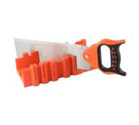 ViaGasaFamido Caja de Ingletes de Sujeción de 12 Pulgadas, Plástico ABS con Sierra Trasera de Acero de Aleación SK5, Herramienta de Corte de Precisión para Carpintería y Manualidades