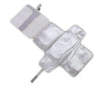 ViaGasaFamido Cambiador para Recién Nacido, Almohadilla de Pañales Plegable Portátil con Bolsillo para Toallitas, Tela Oxford Impermeable para Viajes, Cuidado del bebé, 34,1x21,3 Pulgadas (GRAY)
