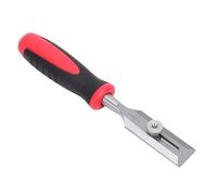 ViaGasaFamido Cincel para Carpintería, Herramienta de Carpintero Plana de Acero CRV con Tope de Profundidad Ajustable para Tallar Marcos de Madera y Fabricación de Muebles, TPR para un Agarre Cómodo