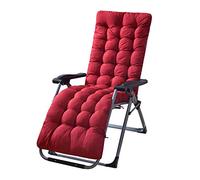 ViaGasaFamido Cojín Grueso para Tumbona de Patio - Cojín Antideslizante para Silla de Exterior de 67 Pulgadas para Tumbona, Ratán y Sillón Reclinable, Tela de Poliéster Resistente Al Agua (Burdeos)