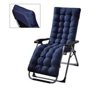 ViaGasaFamido Cojín Grueso para Tumbona de Patio - Cojín Antideslizante para Silla de Exterior de 67 Pulgadas para Tumbona, Ratán y Sillón Reclinable, Tela de Poliéster Resistente Al Agua (Azul
