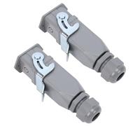 ViaGasaFamido Conector de 5 Pines de Alta Resistencia, Enchufe de Aviación Industrial para Equipos de Comunicación y Equipos de Escenario, Aluminio Fundido, Juego de 2