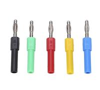 ViaGasaFamido Conector de Clavija Tipo Banana de 5 Piezas, Adaptador Macho de 4 Mm a Hembra de 2 Mm, Material de Latón PA, Alta Conductividad para Equipos de Prueba de Multímetro