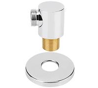 ViaGasaFamido Conector de Manguera de Ducha de Latón G1/2in Montado en Pared, Plateado para Cabezal de Ducha de Mano y Adaptador de Grifo de Bañera, Accesorios de Baño