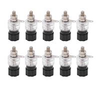 ViaGasaFamido Conector Tipo Banana Poste de Unión de 4 Mm 30 Vac-60 Vdc 24 A Aleación de Zinc ABS con Orificio de 9,5 Mm para Equipos Electrónicos Inversores Maquinaria de Soldadu (BLACK)