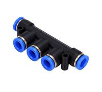 ViaGasaFamido Conectores de Empuje Rectos de 5 Vías de 8 Mm de Diámetro | Conectores de Liberación Rápida Accesorios de Línea de Aire, para Tubos de Nailon PU, Bloqueo de Empuje Fácil, Distribución