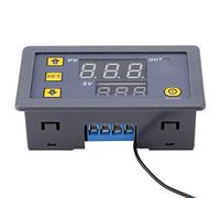 ViaGasaFamido Controlador de Temperatura Digital LED, Elemento Electrónico, Fácil Calibración, Refrigeración y Calefacción Automáticas para Uso Doméstico y de Oficina (220 pantalla roja azul)