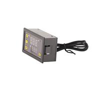ViaGasaFamido Controlador de Temperatura Digital LED, Elemento Electrónico, Fácil Calibración, Refrigeración y Calefacción Automáticas para Uso Doméstico y de Oficina (Pantalla roja azul de 12 V.)