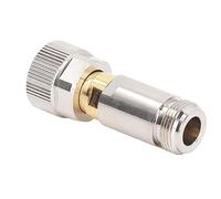 ViaGasaFamido Convertidor Mm a N Hembra, Adaptador de Conector Plano Mm a N Hembra, Aislamiento de PTFE de Baja Potencia de 50 Ohmios, Rango de Frecuencia 0-12 GHz, para Repetidor de Antena