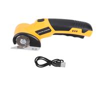 ViaGasaFamido Cortador de Tela Eléctrico, Cortador de Cartón Inalámbrico con Hoja de Acero de Aleación SK5 y Luz LED, para Manualidades de Cuero para Alfombras (Sin hoja)