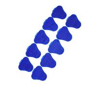 ViaGasaFamido Desodorante de Pantalla para Orinal, Alfombrillas Triangulares Antisalpicaduras de Silicona, Paquete de 10 para Baños de Mujeres y Hombres, 6,5 X 6,5 Pulgadas (BLUE)