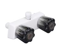 ViaGasaFamido Desviador de Válvula de Grifo de Ducha para RV, Construcción Liviana, Grifo de Doble Perilla, Válvula Mezcladora de Ducha para Autocaravanas y Remolques de Viaje (Perilla Marrón Base