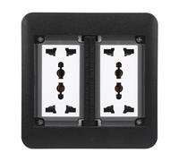 ViaGasaFamido Enchufe de Piso Aleación de Aluminio Toma de Piso Oculta 4000W 16A con Sellado Circular a Prueba de Agua para Cocina, Sala de Estar, Oficina, Centro Comercial