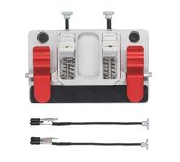 ViaGasaFamido Estación de Soldadura Helping Hands Diseño de Doble Abrazadera con Apertura de 12 Mm de Ancho Base de Aleación de Aluminio Resistente Abrazadera de Cerámica Fuerte con