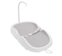ViaGasaFamido Estación para Cambiar Pañales, Cambiador de Pañales Plegable con Función de Baño para Recién Nacidos, Bebés, Almacenamiento Compacto para Guardería, Superficie de Plástico (Gris blanco)