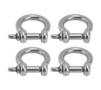 ViaGasaFamido Grillete de Acero Inoxidable, Grillete de Resistente con Acero Inoxidable 304 para Equipos de Carga, Anillo en D de Anclaje con Pasador de Tornillo de 4 Piezas para Minería y