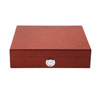 ViaGasaFamido Humidificador para Caja de Cigarros Elegante, Mini Humidor Portátil de Madera con Pintura, contenedor de Almacenamiento para Cigarrillos Y Puros (Marrón)