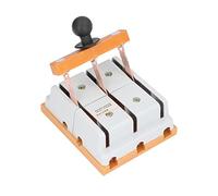 ViaGasaFamido Interruptor de Cuchilla de 380V 100A, Carcasa de Cobre Puro y PA, Desconexión de Alimentación de 3 para Uso Industrial y Doméstico