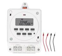 ViaGasaFamido Interruptor de Temporizador Programable Semanal Digital, 8 Configuraciones de Encendido y Apagado para Control de Iluminación de Riego de Invernadero de Oficina en Casa