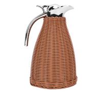 ViaGasaFamido Jarra Térmica de café de Acero Inoxidable de 1,5 L, Jarra Térmica Aislada de 3 Paredes, de Triple Capa para Bebidas Frías y Calientes (BROWN)